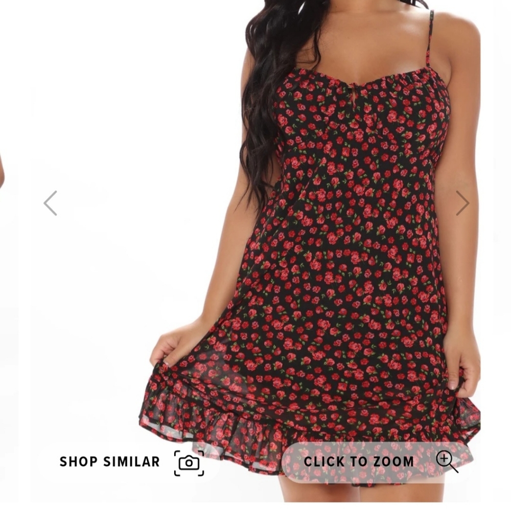 Fashion Nova Roses Are Red Floral Mini Dress M NWT